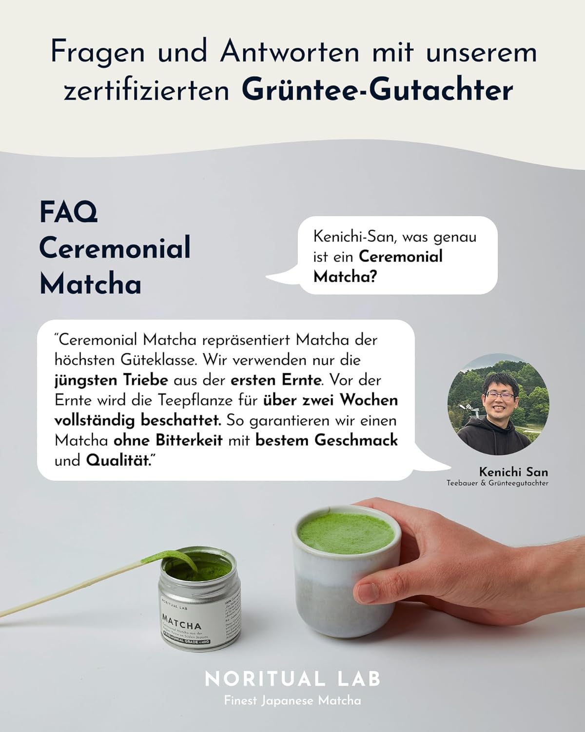 Ceremonial Matcha - Pure Green Tea Powder from Japan - Original Japanese Tea of the First Harvest - Highest Quality - 100% Natural & Laboratory Tested - Image 5
