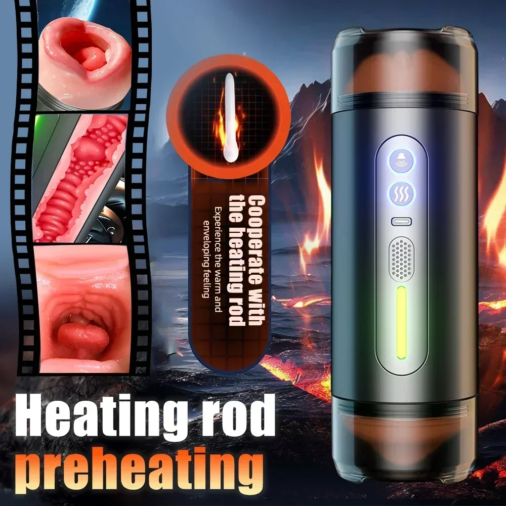 Male Masturbator Toys Automatic Masturbation Cup For Men Deep Throat Realistic Oral Vagina Blowjob Heating Vibrating Sex Machine - Image 5