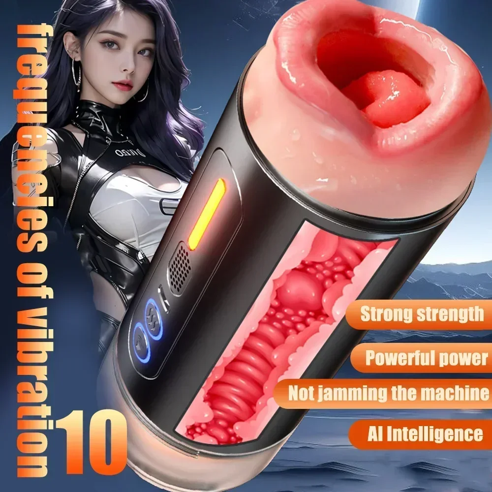 Male Masturbator Toys Automatic Masturbation Cup For Men Deep Throat Realistic Oral Vagina Blowjob Heating Vibrating Sex Machine - Image 3